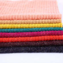 For Sweater Blend Fabric Hot Sale Loose Rib Solid Knit Acrylic Nylon Polyester Jersey Fabric Plain Dyed Designs Knitted Picture